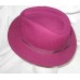 Vintage 100% Wool Purple Fedora Derby Style Hat Topper Excellent  eb-91615976